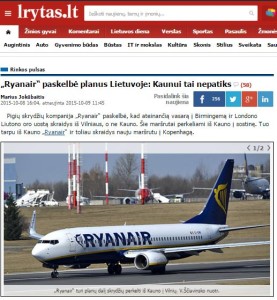 Lrytas su Ryanair